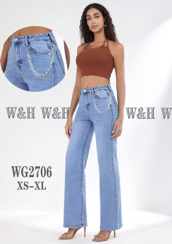 Spodnie damskie jeans Roz XS-XL, 1 Kolor .Paczka 10 szt